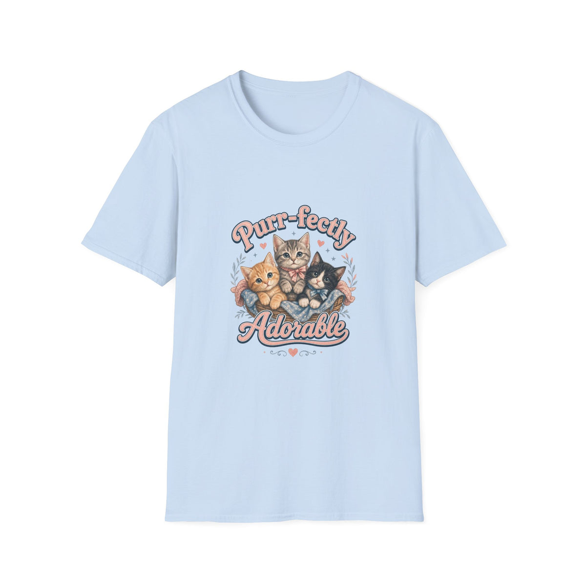 Cat T-Shirt — "Purr-fectly Adorable" Cute Kitten Graphic Tee