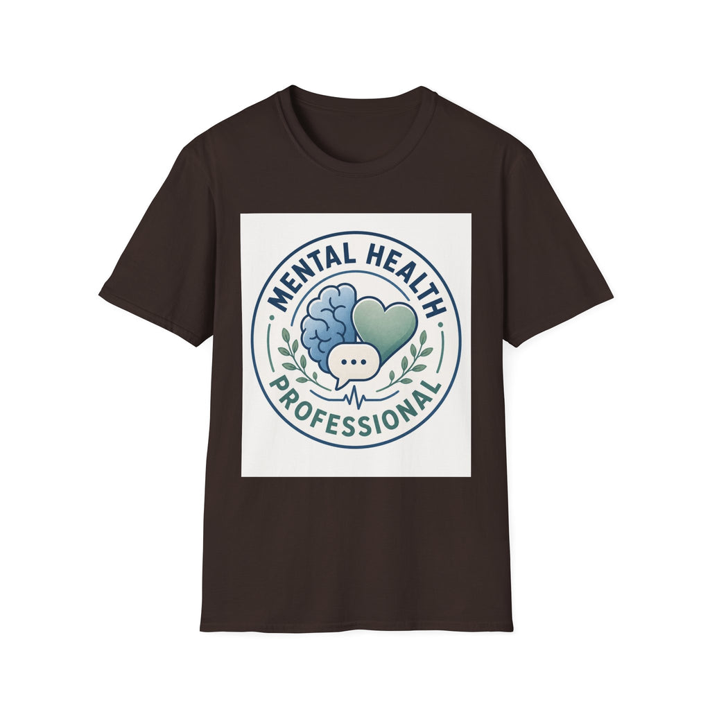 Badge Style Graphic Featuring Mental Health Professional Title With Iconography