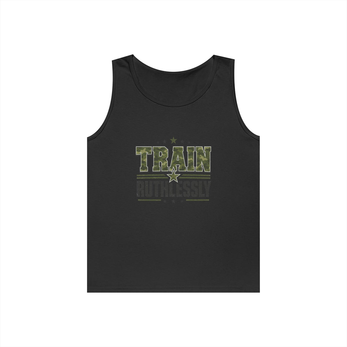 Train Ruthlessly Camouflage Gym Tank