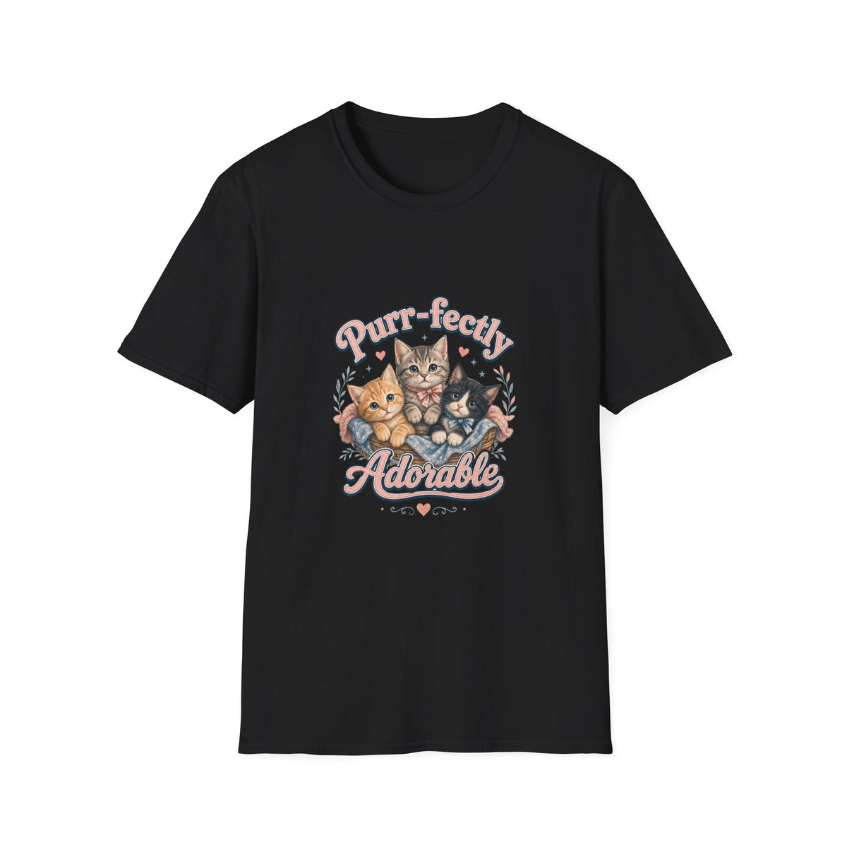 Cat T-Shirt — "Purr-fectly Adorable" Cute Kitten Graphic Tee