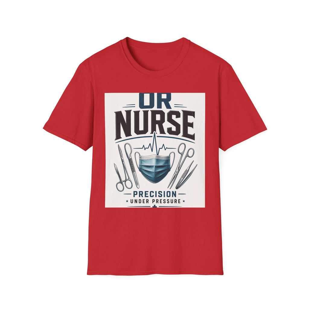 Bold T Shirt Design Featuring Nurse Motto With Instruments