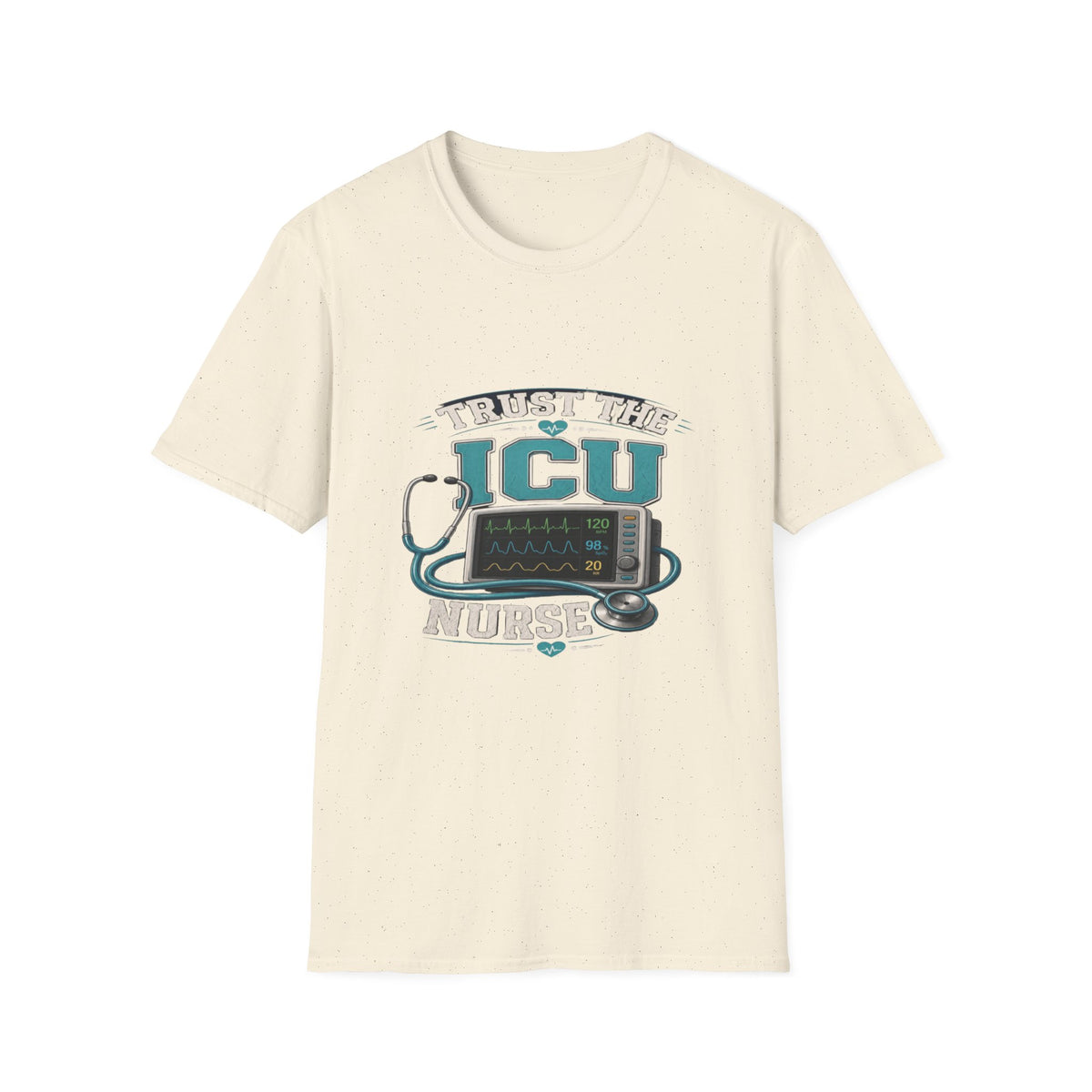 Bold T-Shirt Design Featuring Trust The ICU Nurse Phrase- Graphic Tees