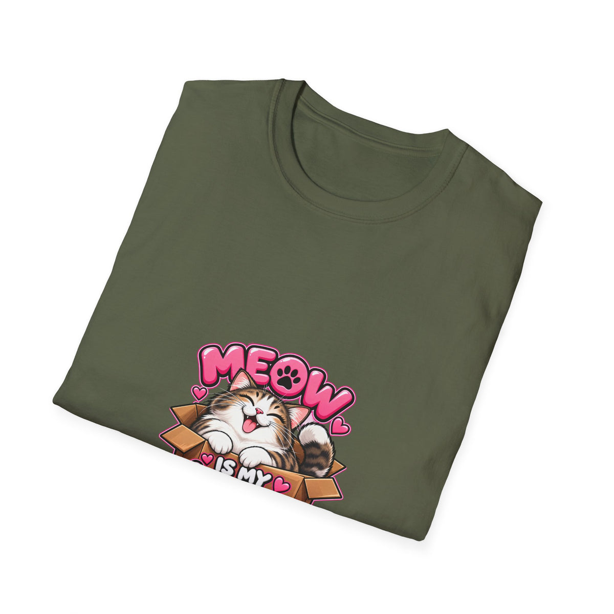 Meow Is My Love Language T-Shirt — Cute Cat Graphic Tee for Cat Lovers