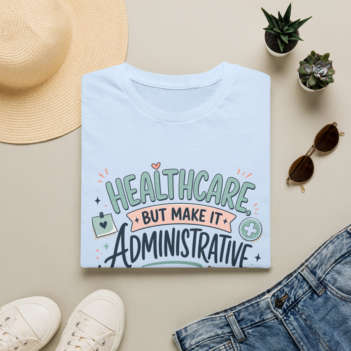 Playful T Shirt Design Showcasing Creative Healthcare Typography