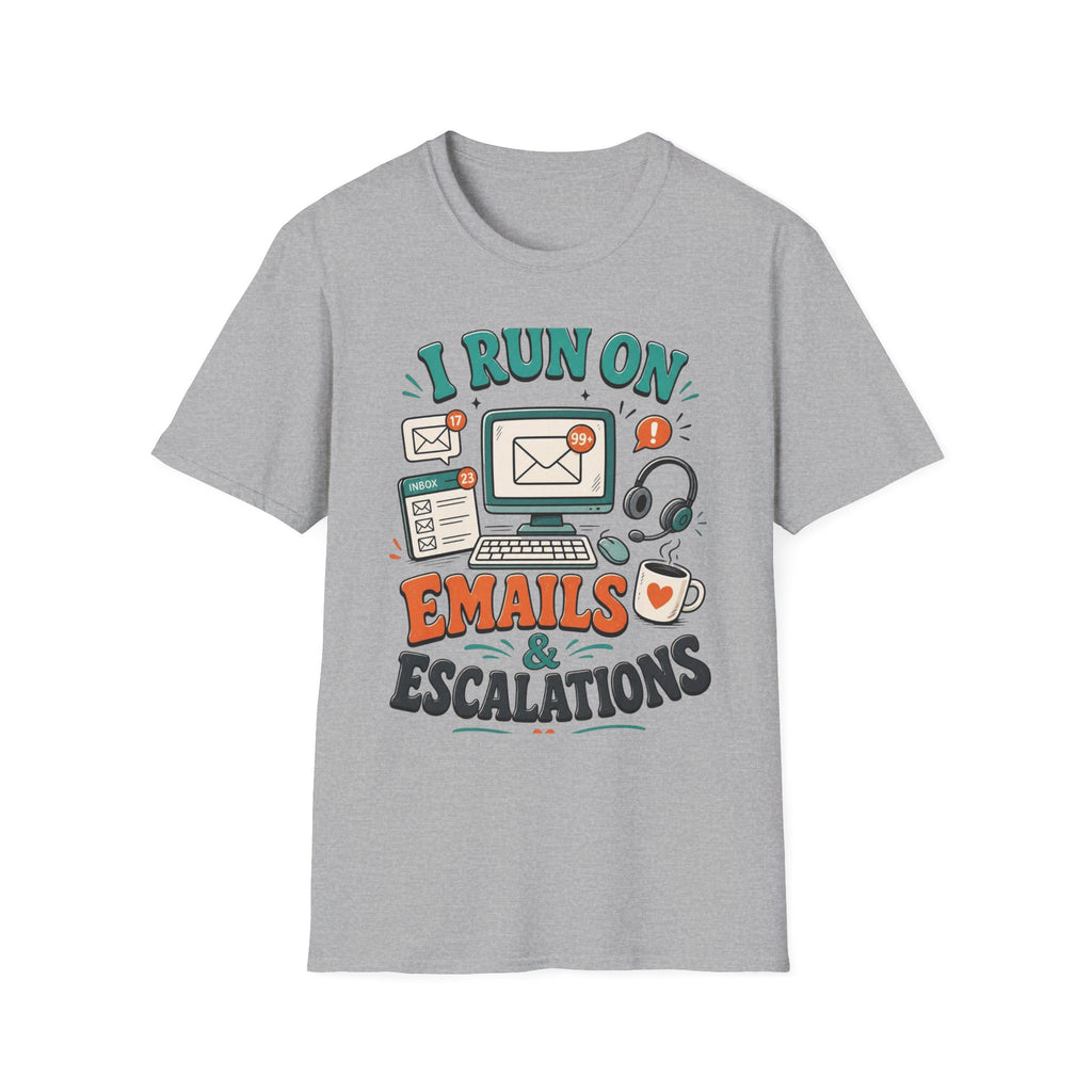 Bold T Shirt Design With Playful Email And Coffee Illustrations