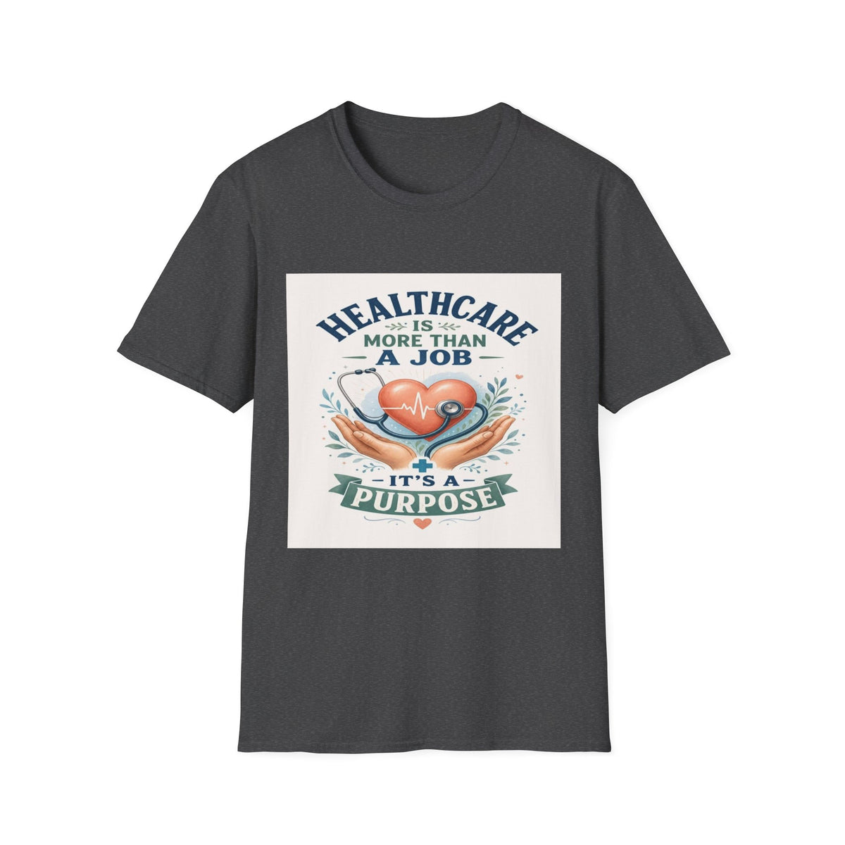Inspirational T-shirt Design Featuring Compassionate Healthcare Imagery- Graphic Tees