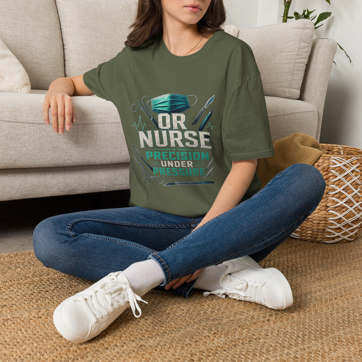Bold Typography T-Shirt Design For OR Nurse Theme- Graphic Tees