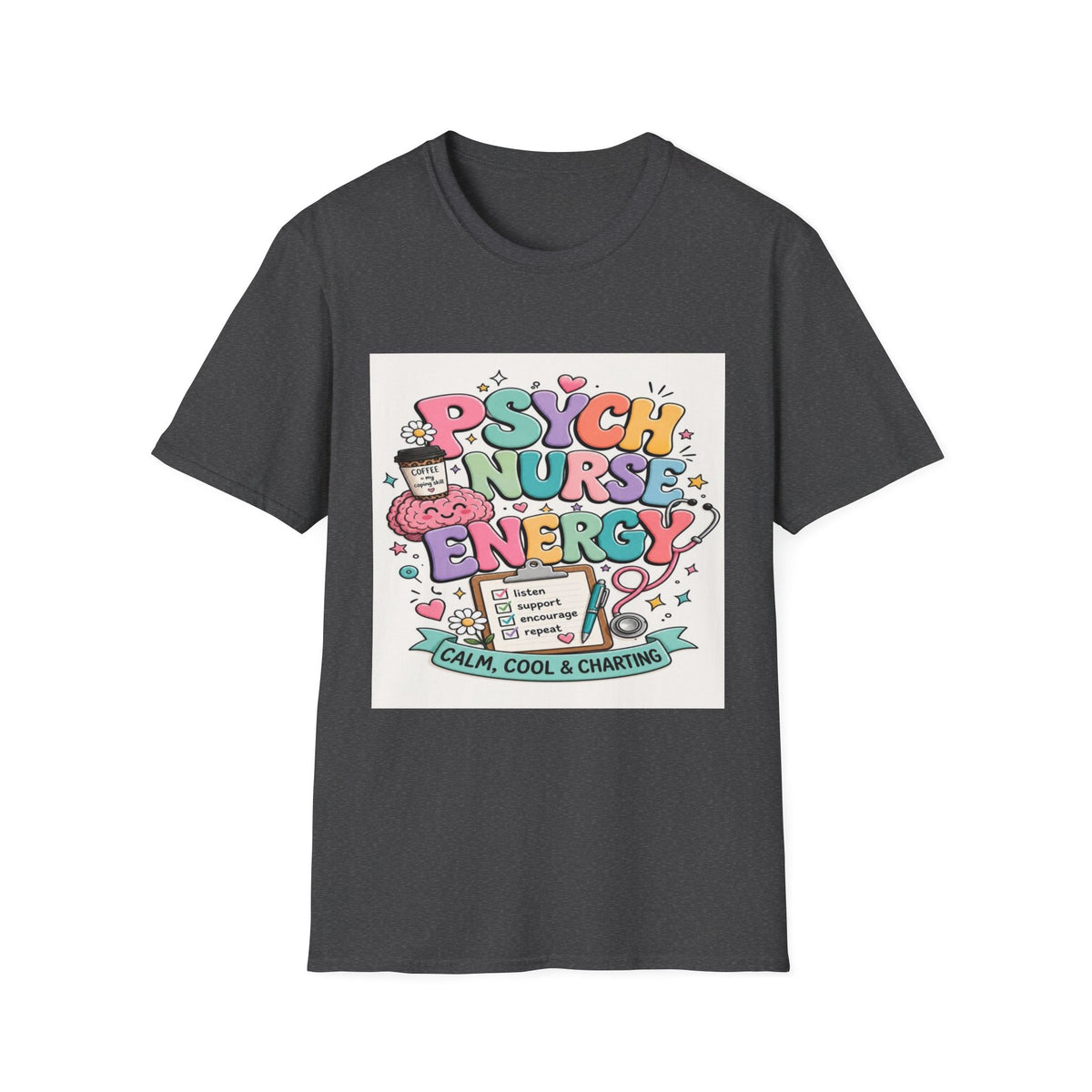 Playful Typography Design Celebrating Psych Nurse Energy- Graphic Tees