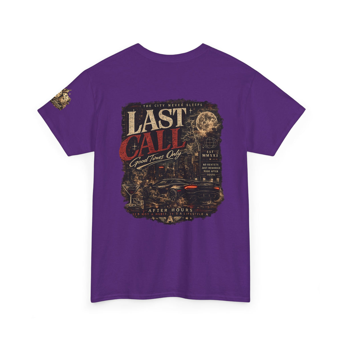Last Call Graphic Tee — Vintage Bar Nightlife T‑Shirt