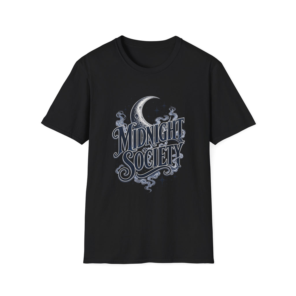 Midnight Society T-Shirt — Vintage Moon & Stars Graphic Tee
