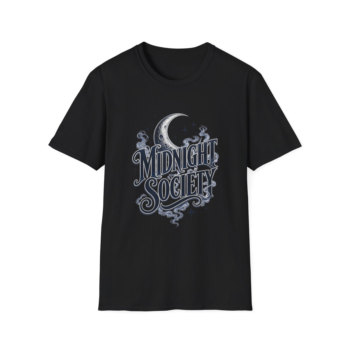 Midnight Society T-Shirt — Vintage Moon & Stars Graphic Tee