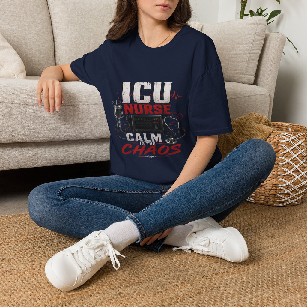 Powerful ICU Nurse T-Shirt Design With Bold Typography- Graphic Tees