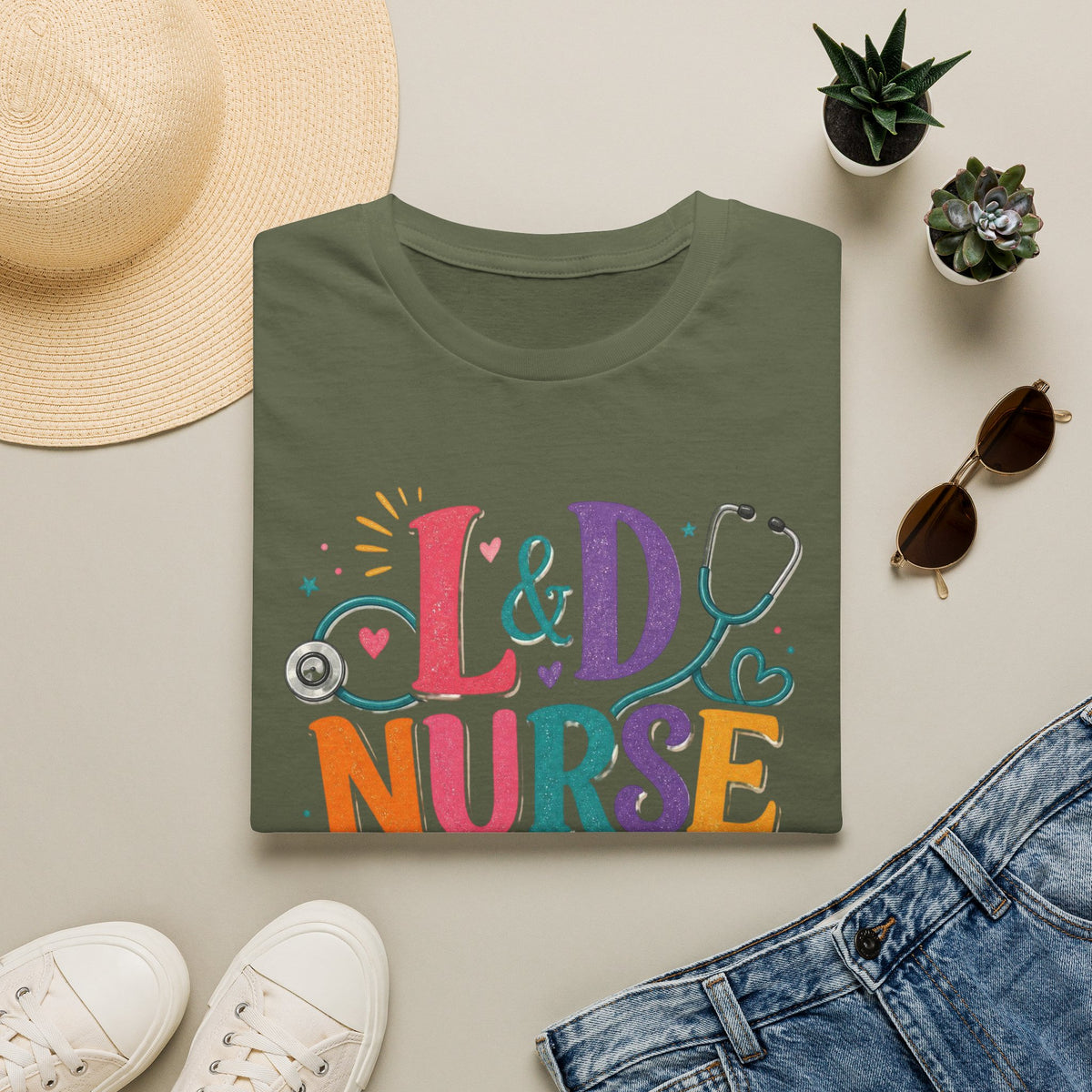 L&D Nurse Energy Trendy T Shirt Design With Vibrant Elements