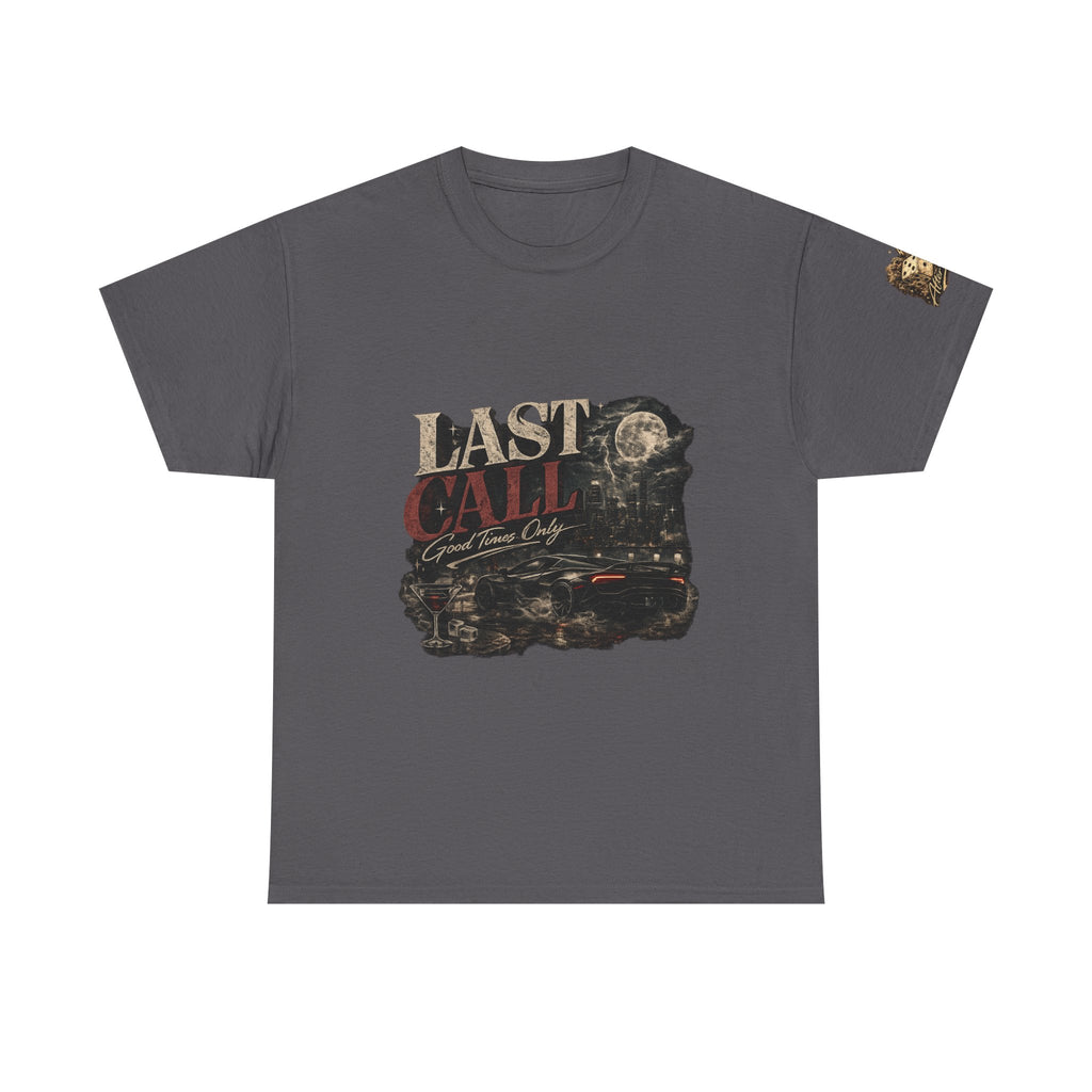 Last Call Graphic Tee — Vintage Bar Nightlife T‑Shirt