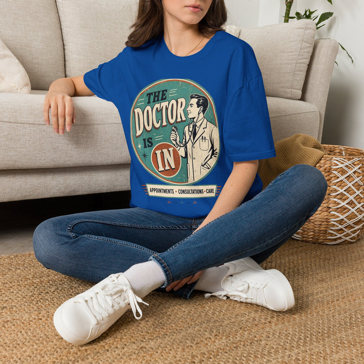 Vintage 1950s Doctor Office Graphic With Classic Badge