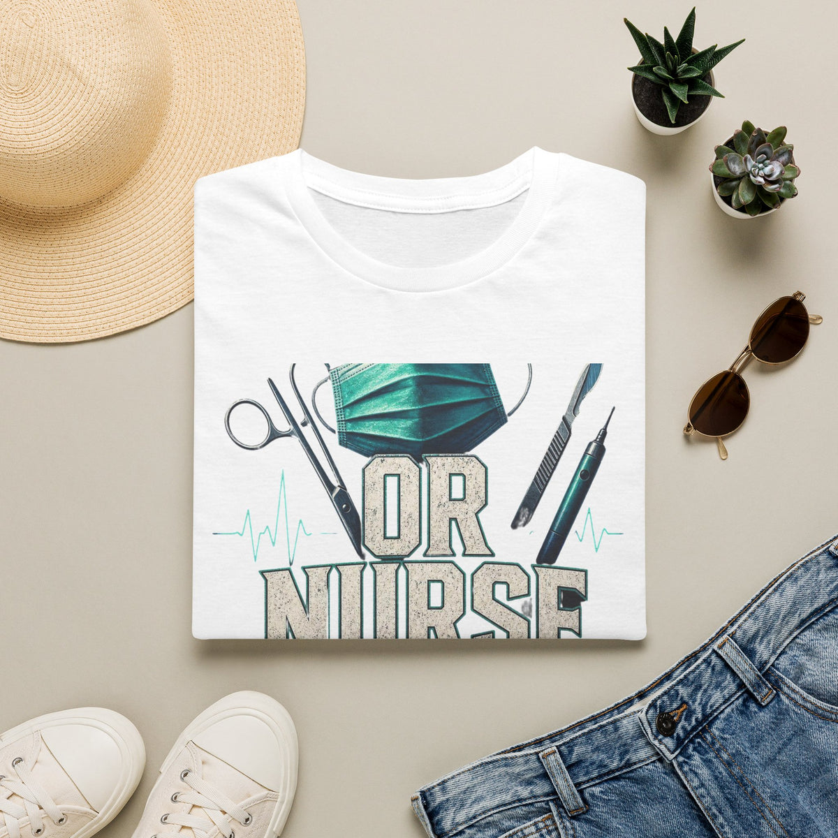 Bold Typography T Shirt Design For OR Nurse Theme