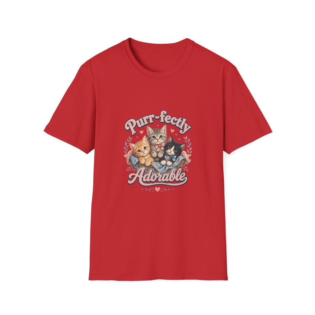 Cat T-Shirt — "Purr-fectly Adorable" Cute Kitten Graphic Tee