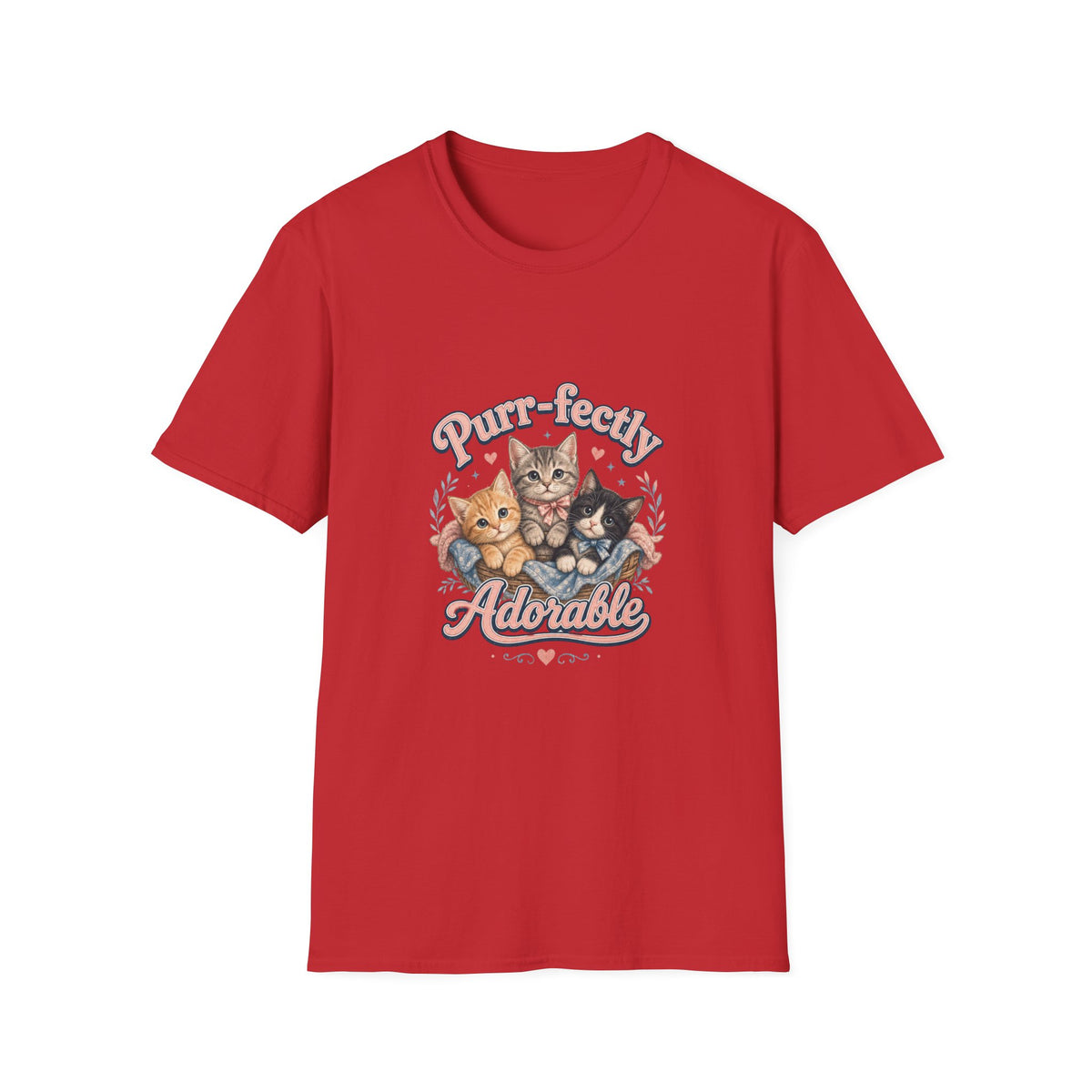 Cat T-Shirt — "Purr-fectly Adorable" Cute Kitten Graphic Tee