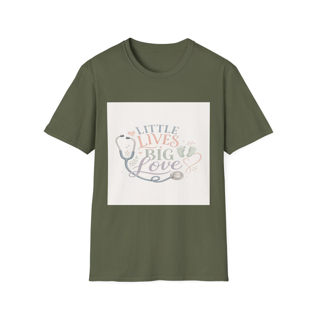Little Lives Big Love NICU Design With Elegant Typography- Graphic Tees