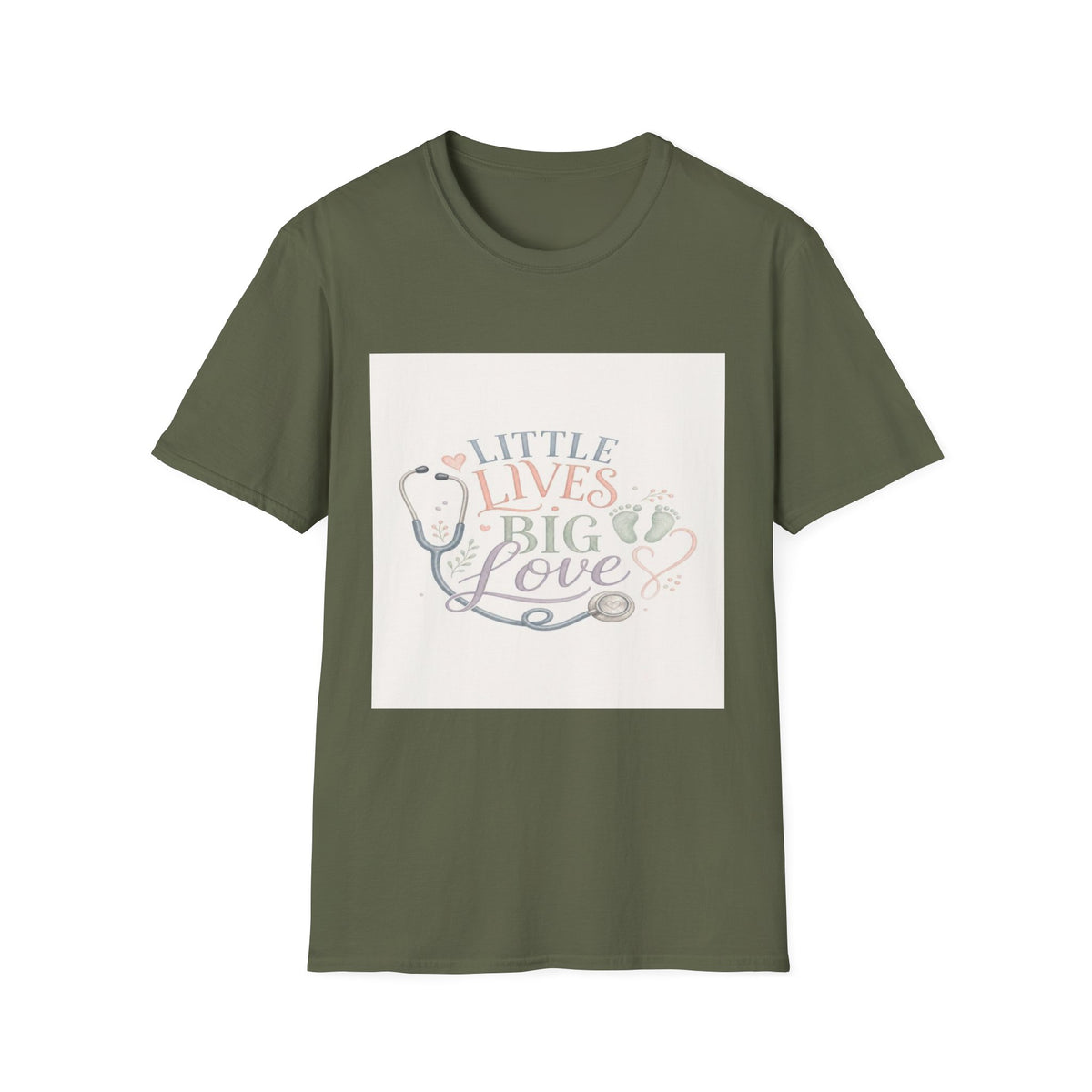 Little Lives Big Love NICU Design With Elegant Typography- Graphic Tees