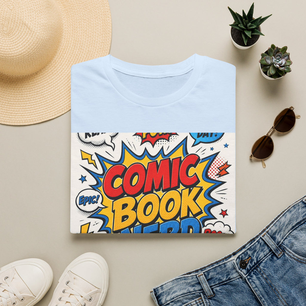 Dynamic Comic Book Nerd Design With Playful Typography