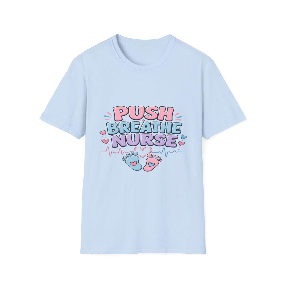 Playful Typography Design With Baby Footprints And Heart- Graphic Tees