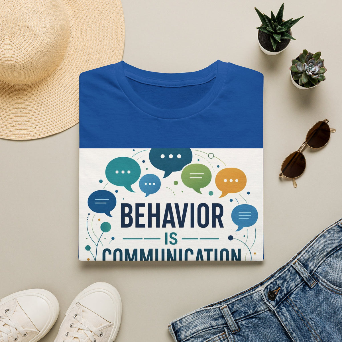 T Shirt Design Featuring Bold Phrase Surrounded By Colorful Speech Bubbles