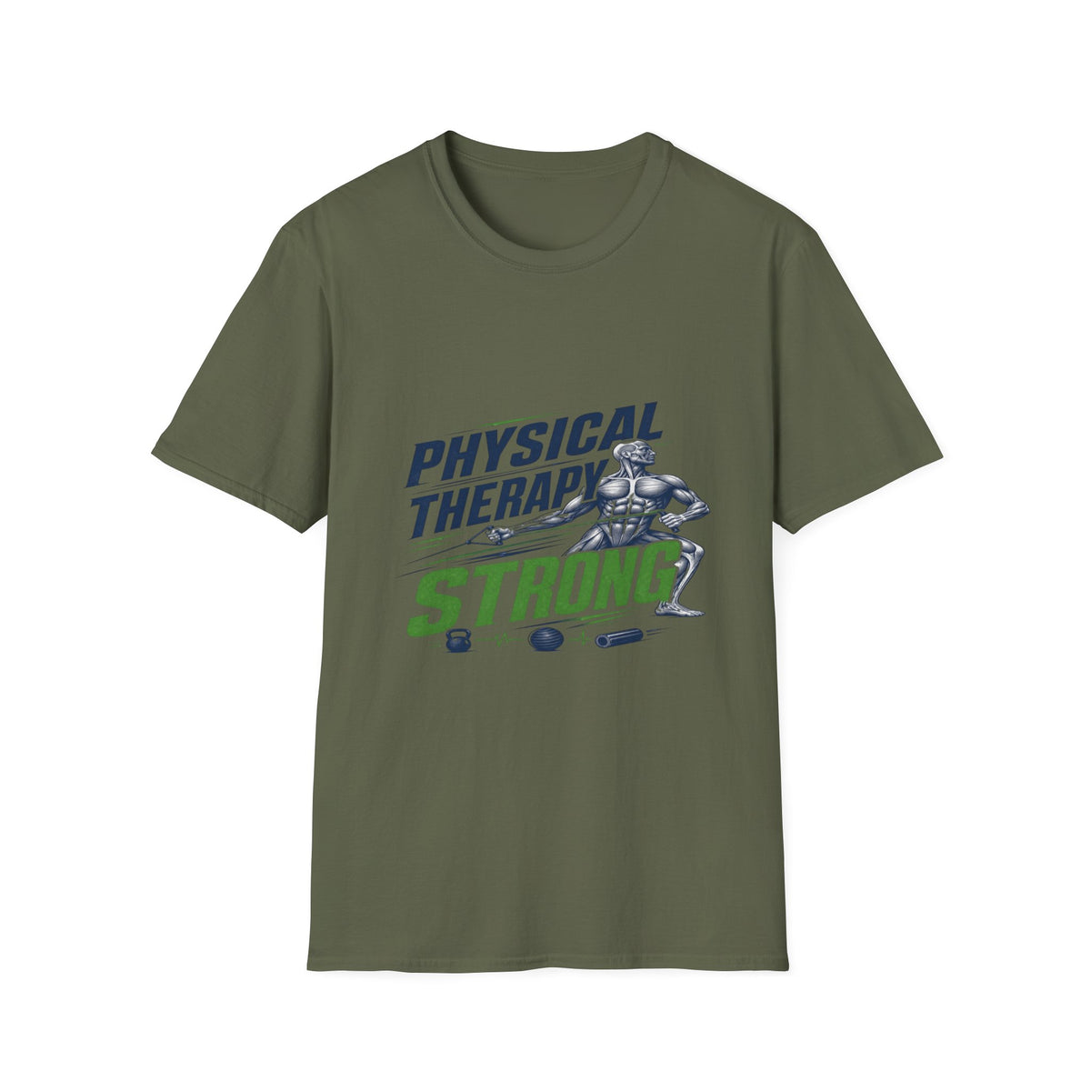 Bold Typography Design With Muscular Figure and Dynamic Lines- Graphic Tees
