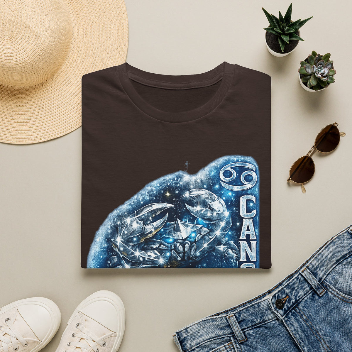 Cancer Zodiac T-Shirt — Starry Crab Astrology Tee (Cancer)