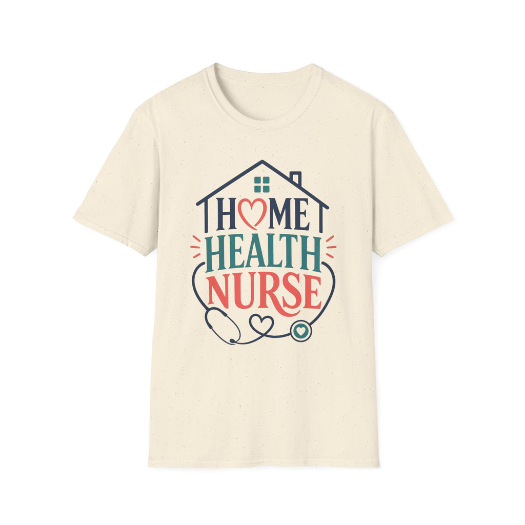 Home Health Nurse T Shirt Design With Heart And Stethoscope