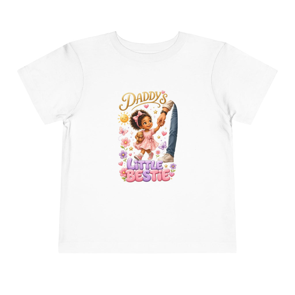 Toddler Tee — "Daddy's Little Bestie" Floral Cute Girl Graphic