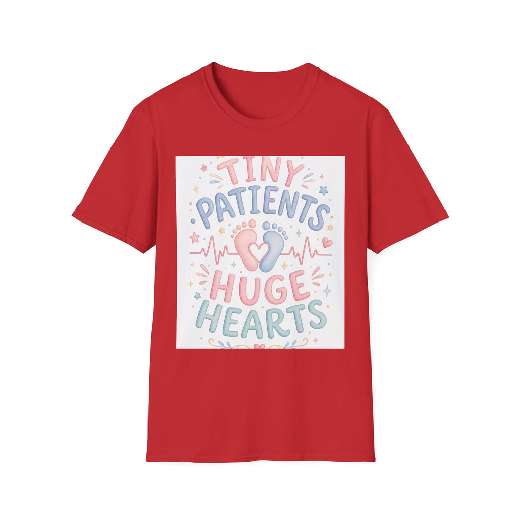 Whimsical T Shirt Design Featuring Tiny Patients Huge Hearts