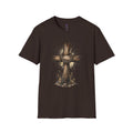 Christian Cross T-Shirt — Rustic Crown of Thorns Design