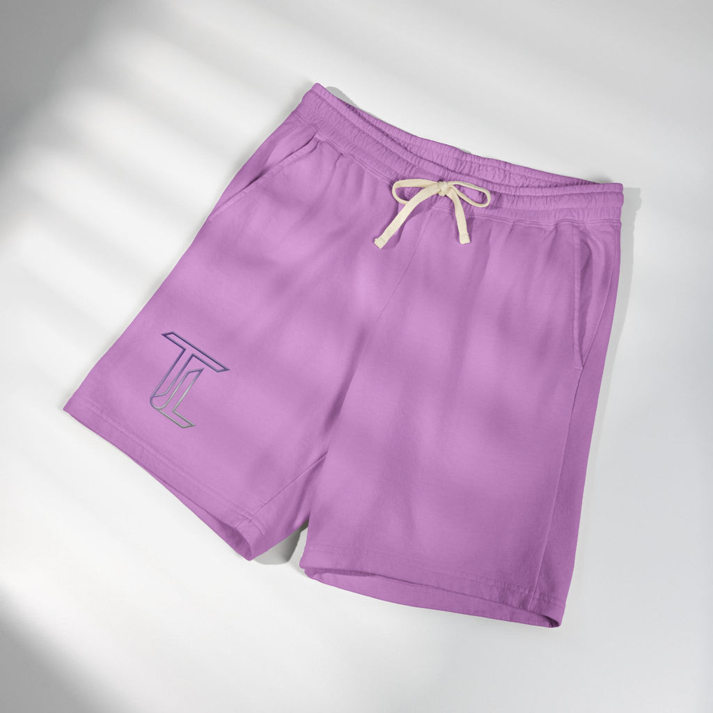 Fleece Sweat Shorts — Minimal Logo Garment-Dyed Lounge Shorts