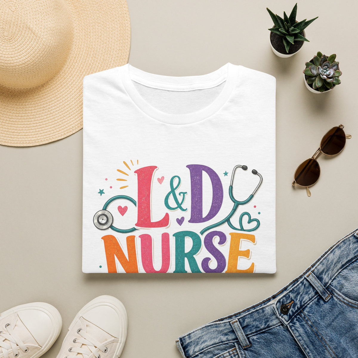 L&D Nurse Energy Trendy T Shirt Design With Vibrant Elements