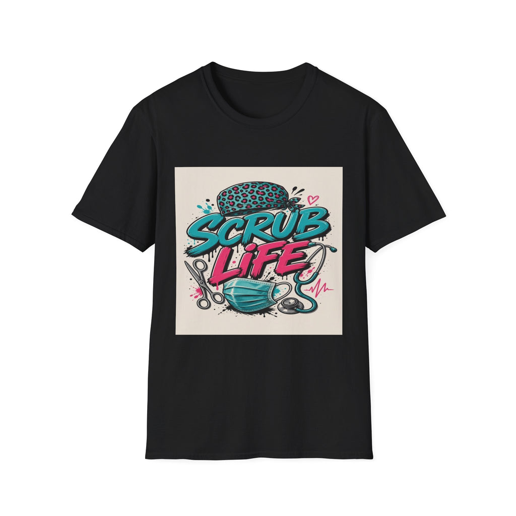 Scrub Life T-Shirt Design Featuring Bold Streetwear Typography- Graphic Tees