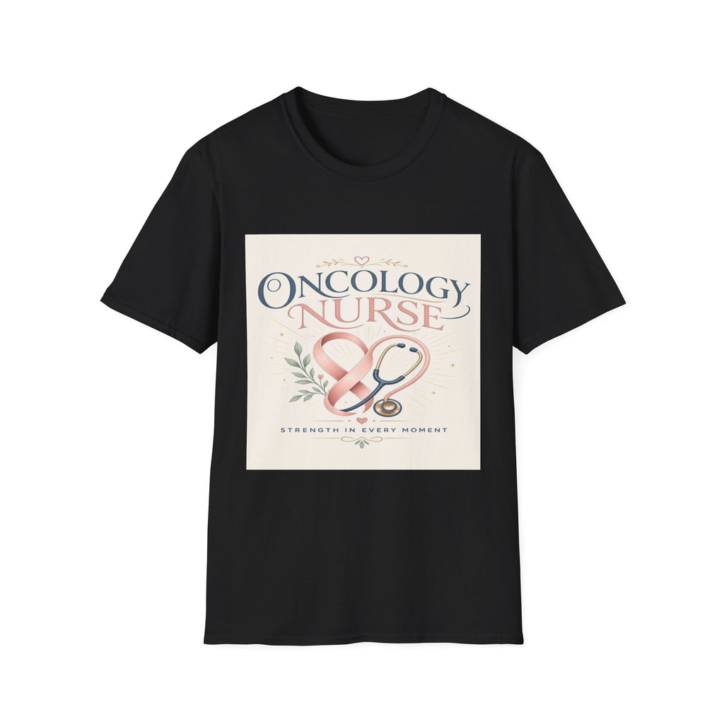 Elegant T-Shirt Design with Oncology Nurse Text and Symbolism- Graphic Tees