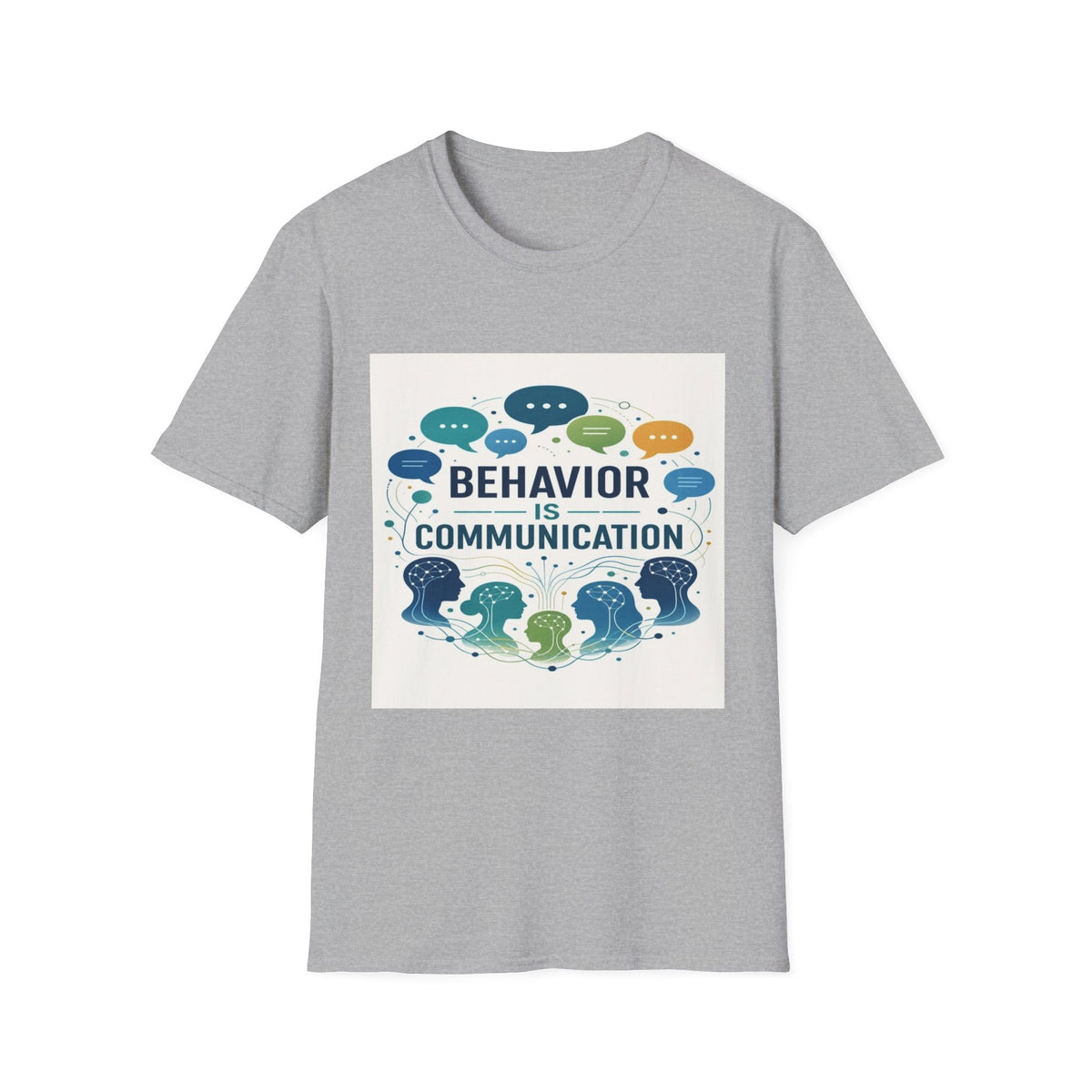 T-shirt Design Featuring Bold Phrase Surrounded By Colorful Speech Bubbles- Graphic Tees