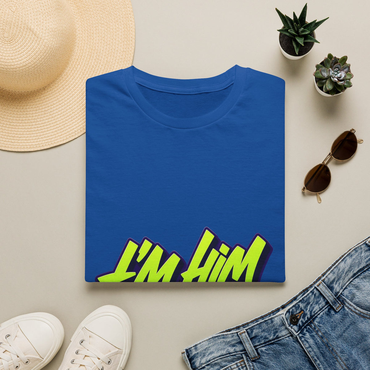 I'm Him T-Shirt — Bold Neon Streetwear Graphic Tee