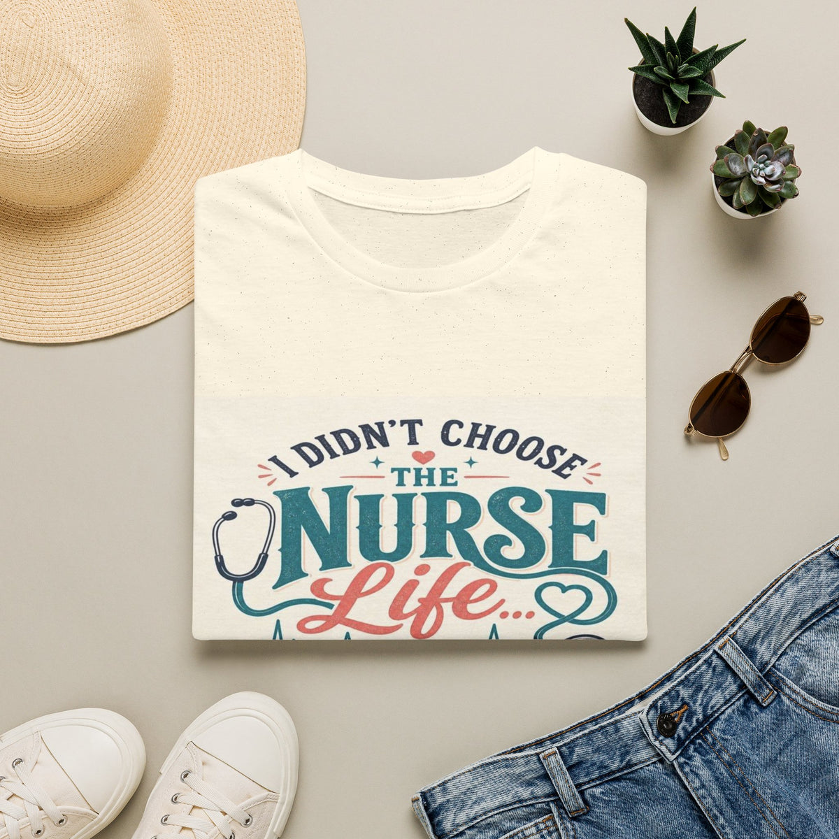 Trendy T-shirt Design Showcasing Playful Nurse Life Typography (1)- Graphic Tees