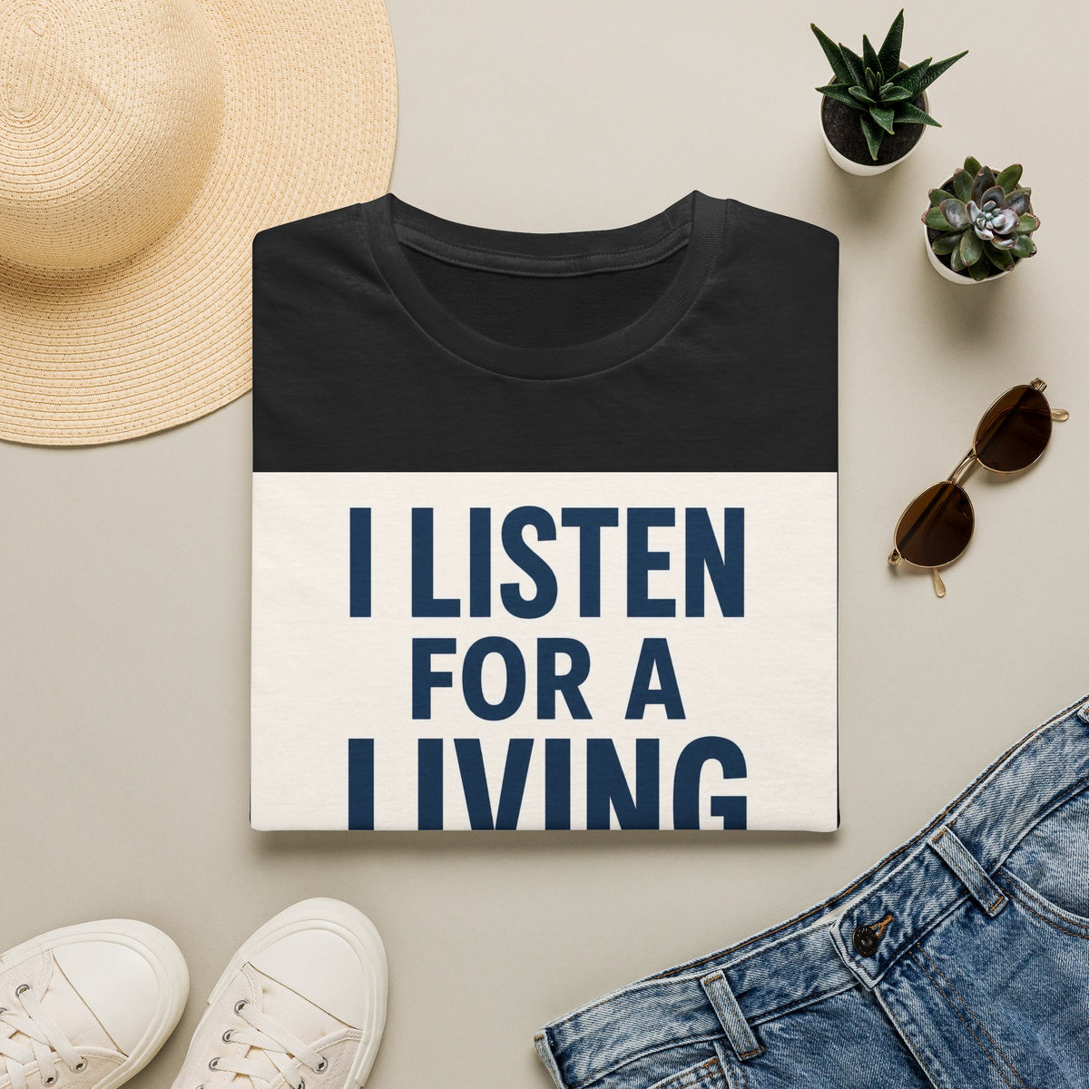 Bold Text And Minimalist Ear Illustration In Modern Design