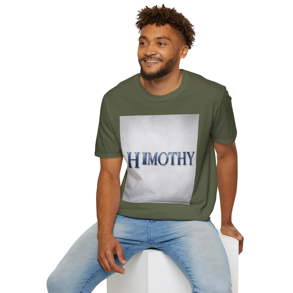 Timothy Name Graphic T-Shirt — 'HIMOTHY' Vintage Lettering Tee