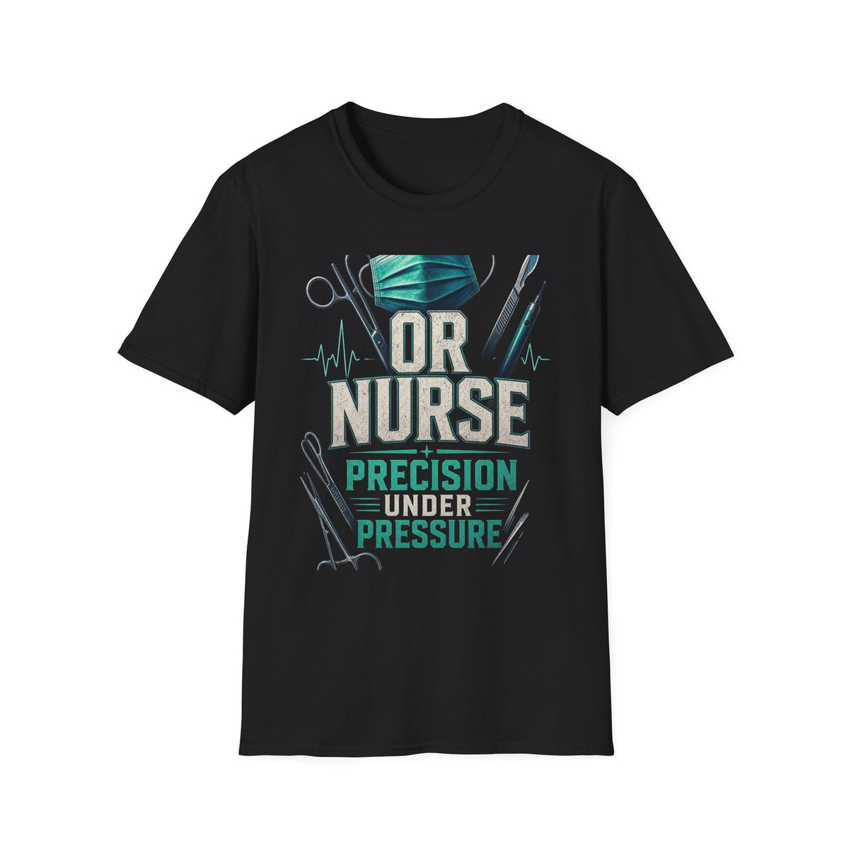 Bold Typography T Shirt Design For OR Nurse Theme