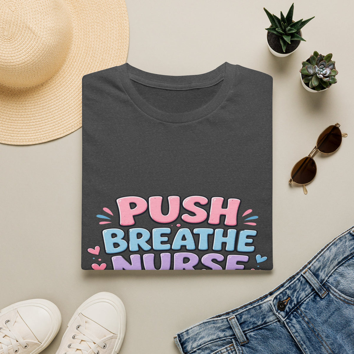 Playful Typography Design With Baby Footprints And Heart- Graphic Tees