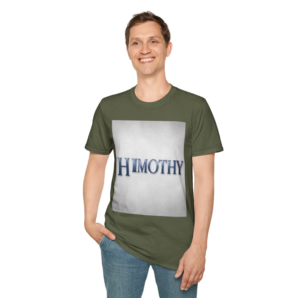 Timothy Name Graphic T-Shirt — 'HIMOTHY' Vintage Lettering Tee