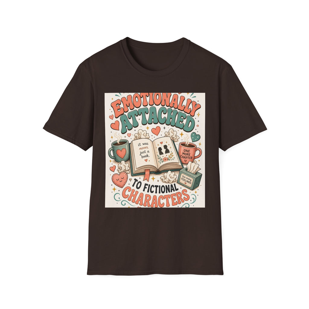 Whimsical T Shirt Design Celebrating Emotional Attachment To Fictional Characters