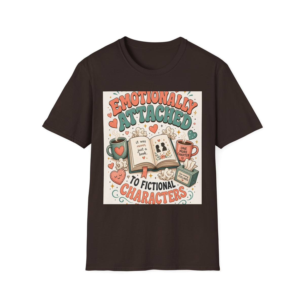 Whimsical T Shirt Design Celebrating Emotional Attachment To Fictional Characters