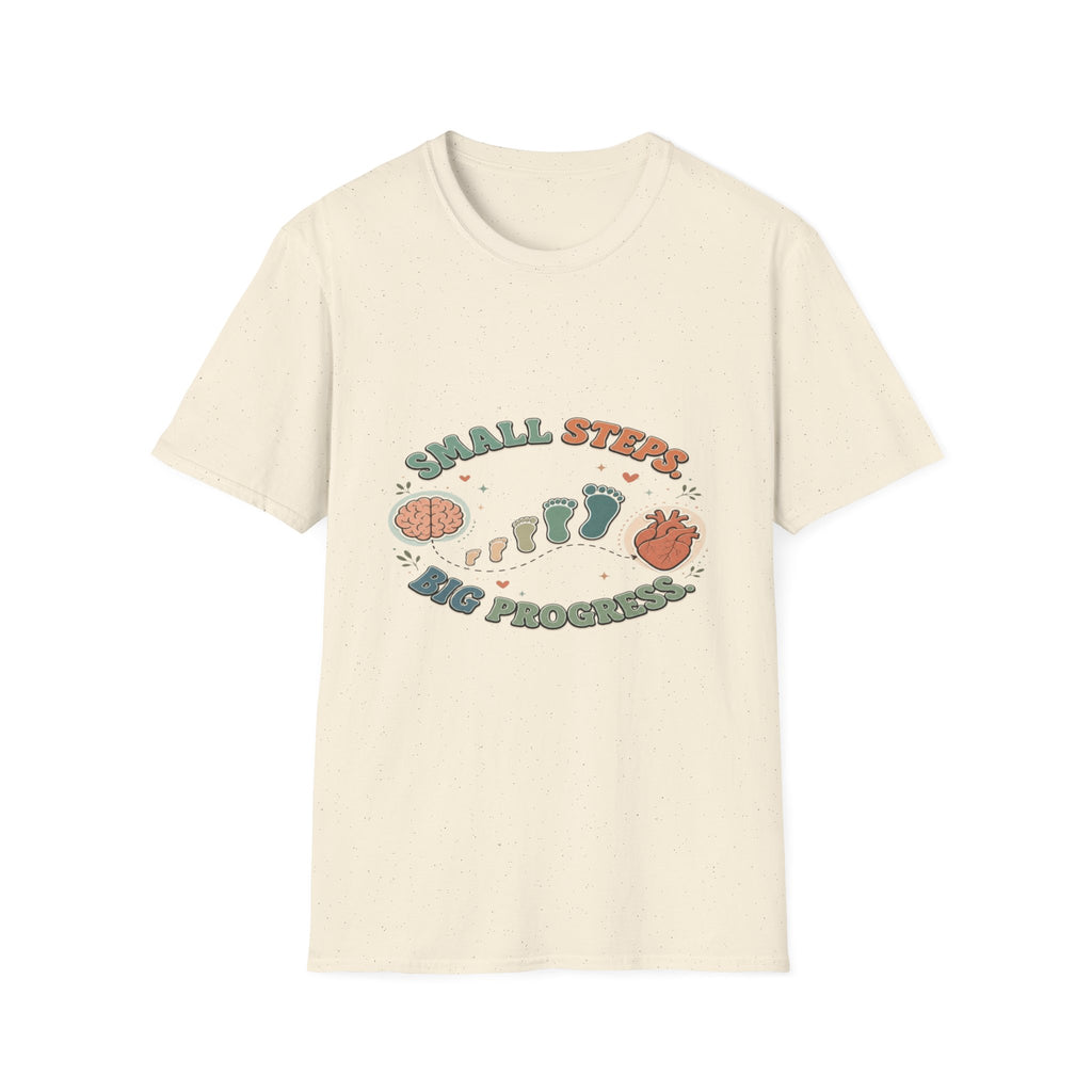 Typography Design Showcasing Small Steps Leading To Growth- Graphic Tees