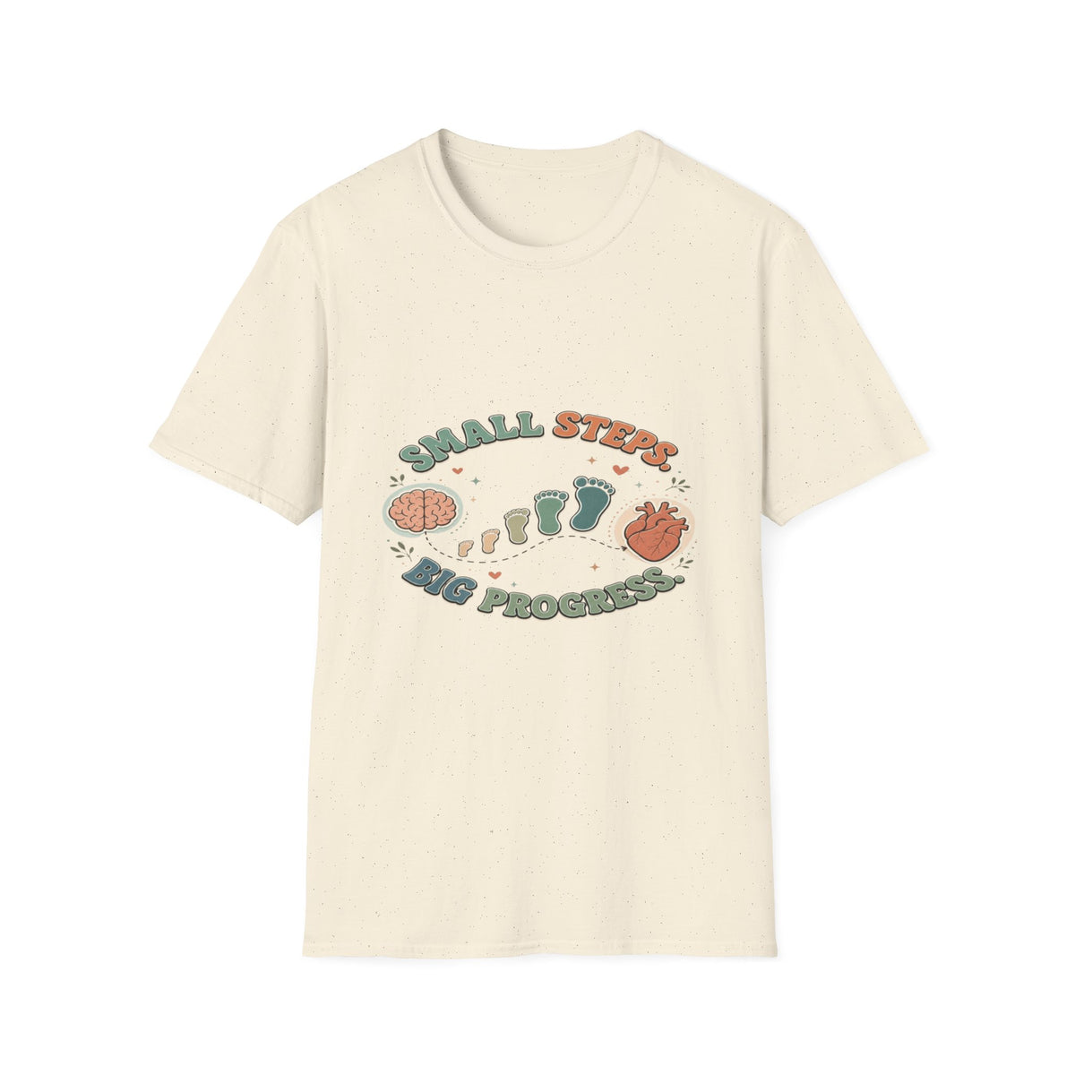 Typography Design Showcasing Small Steps Leading To Growth- Graphic Tees