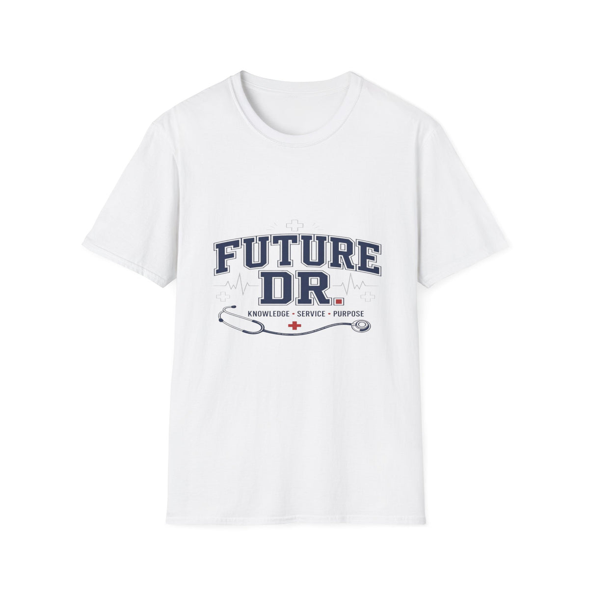 Collegiate T-shirt Design With Future Dr Text And Medical Accents- Graphic Tees